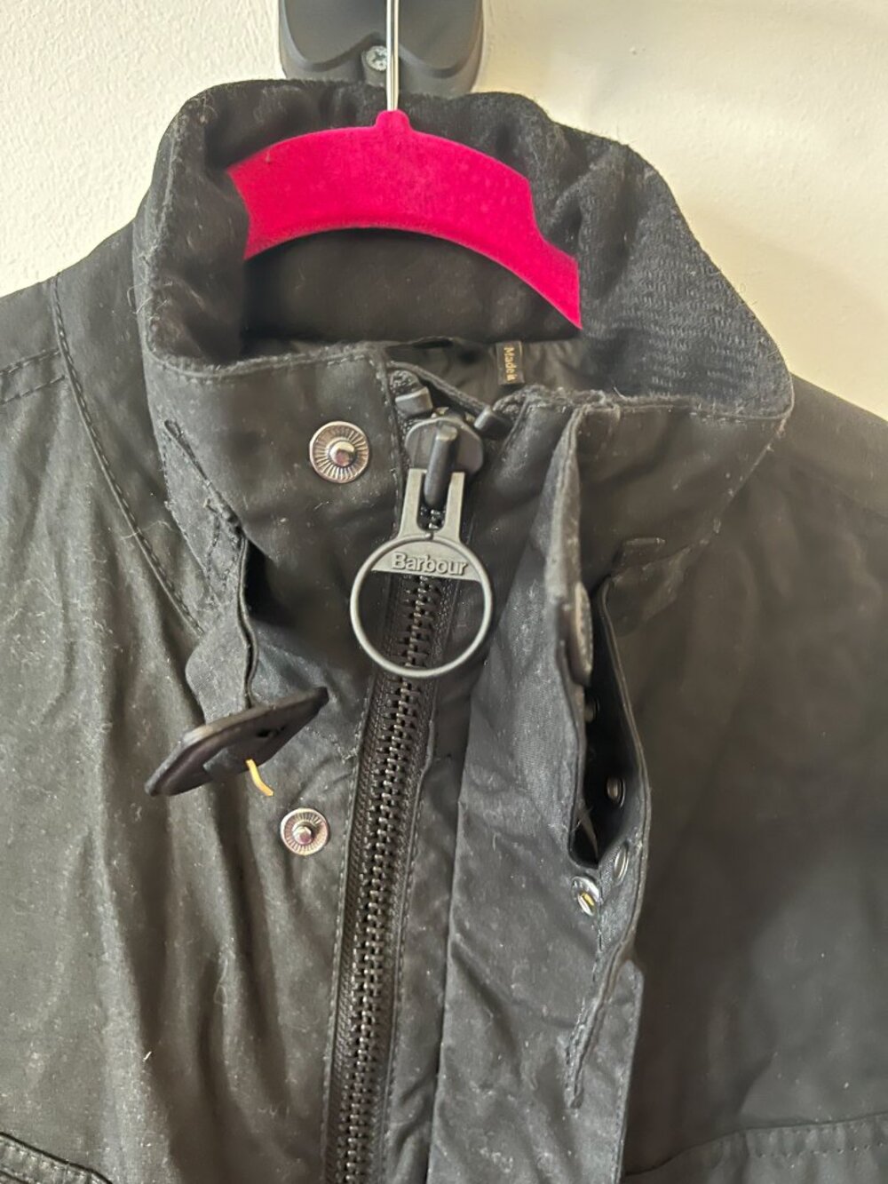 Barbour International Black Motorcycle Jacket Sz L - Picture 4 of 10